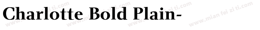 Charlotte Bold Plain字体转换